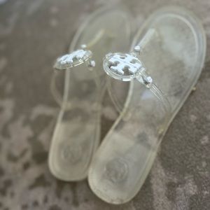 Tory burch clear sandals size 8